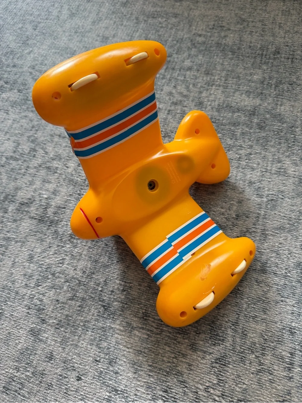 Vintage 1980s airplane toy- red hat and stripes on wings